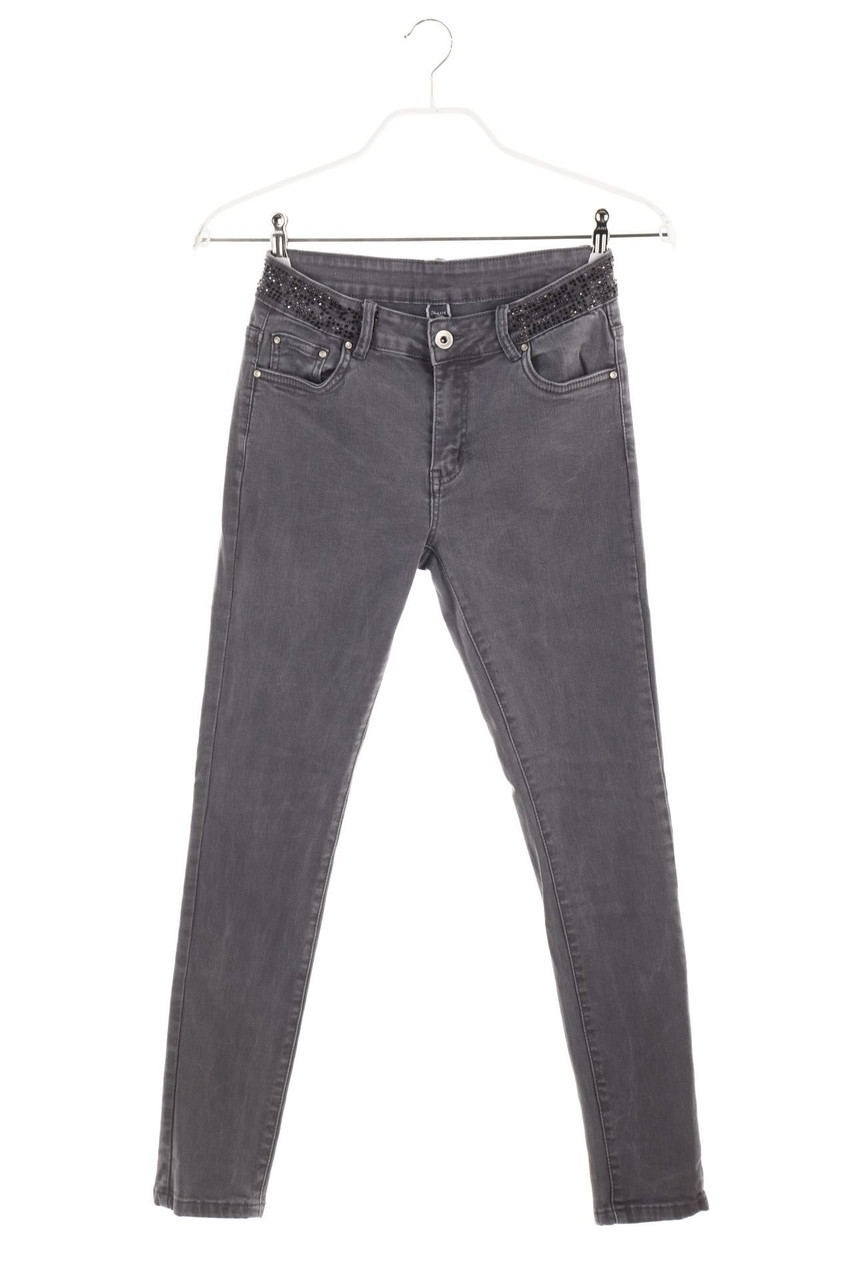 M. Sara Jeans - Skinny-Jeans mit Strass-Steinen - W28