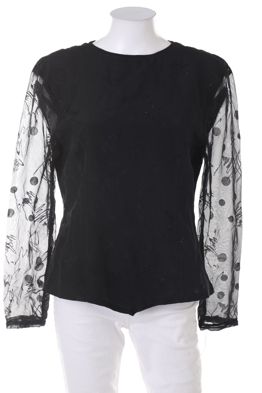 Ohne Label - Bluse mit Glitzer - L