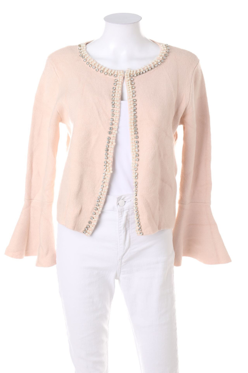 Ohne Label - Cardigan mit Strass-Steinen - D 38