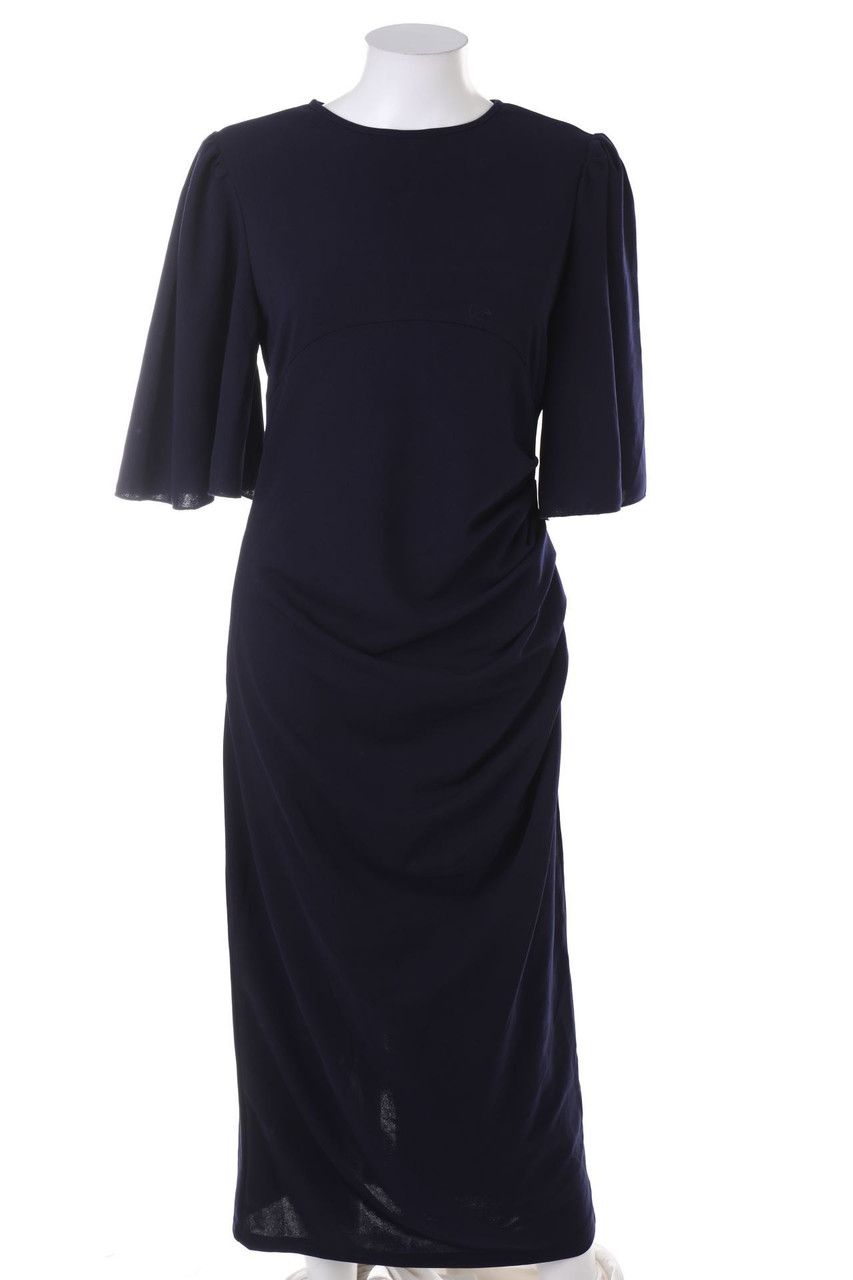 Ohne Label - Maxi-Abendkleid mit Raffungen - S