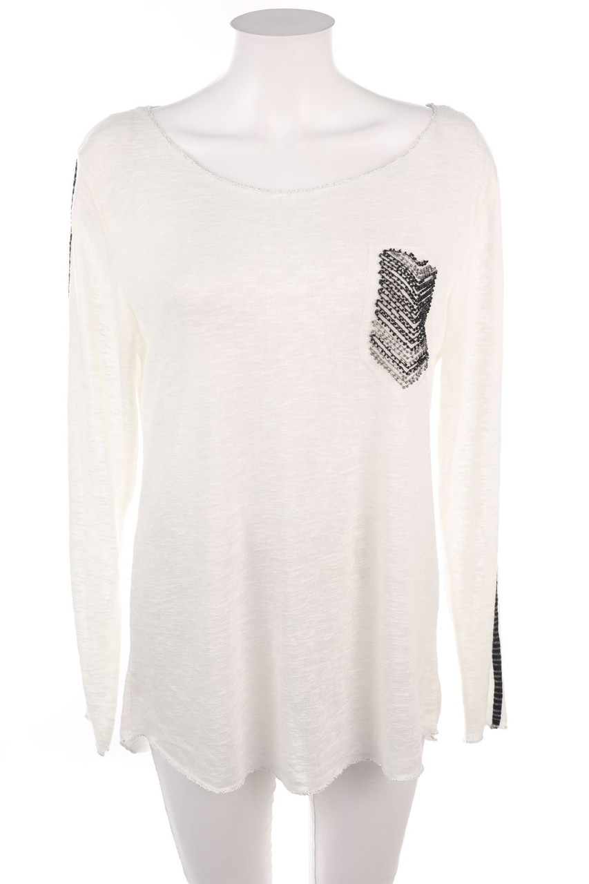 Ohne Label - Longsleeve-Shirt mit Glitzer - D 42