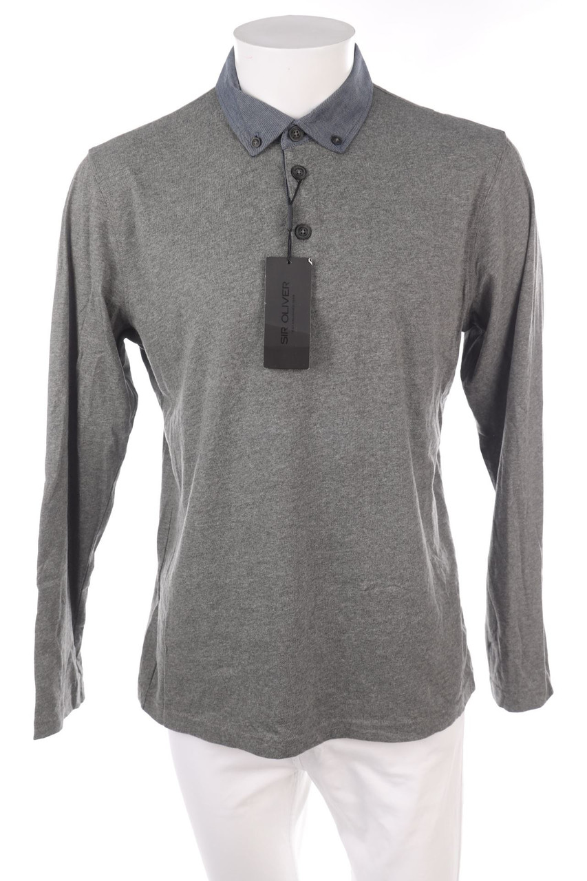 SIR OLIVER - Longsleeve-Poloshirt aus Baumwolle - L