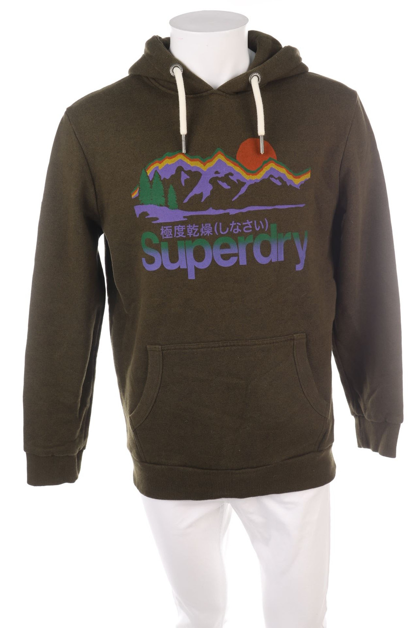 Superdry - Kapuzen-Pullover mit Logo-Print - L