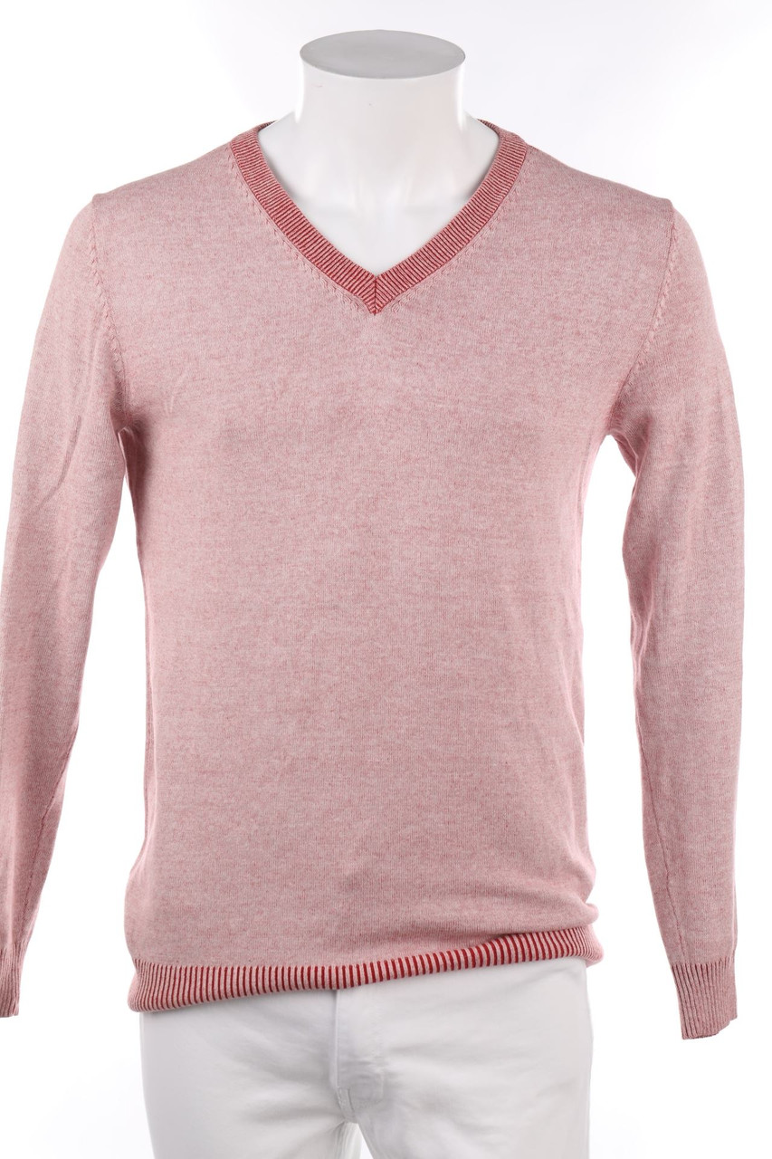 ROYAL CLASS - Baumwoll-Strick-Pullover mit V-Neck - M