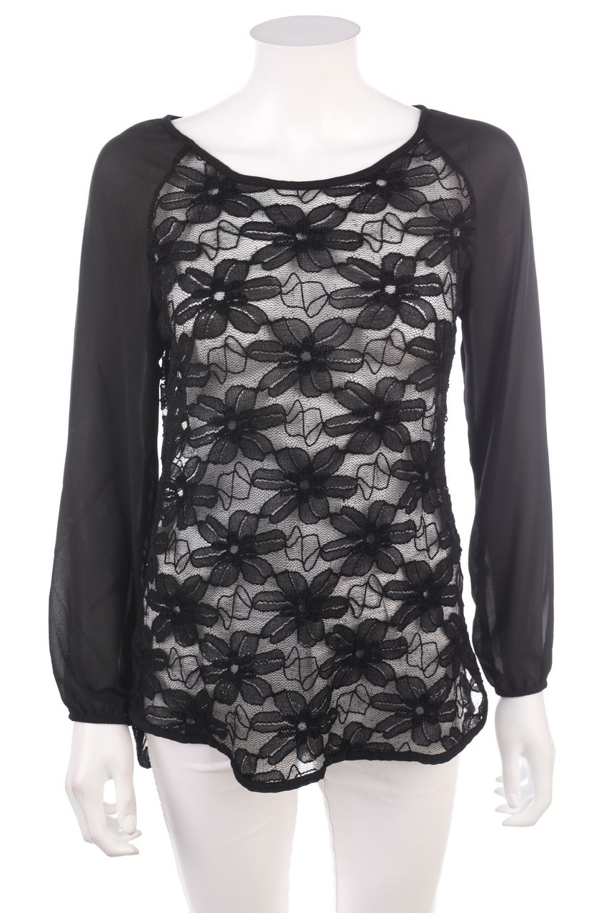 SECONDHAND - Spitzen-Bluse - S