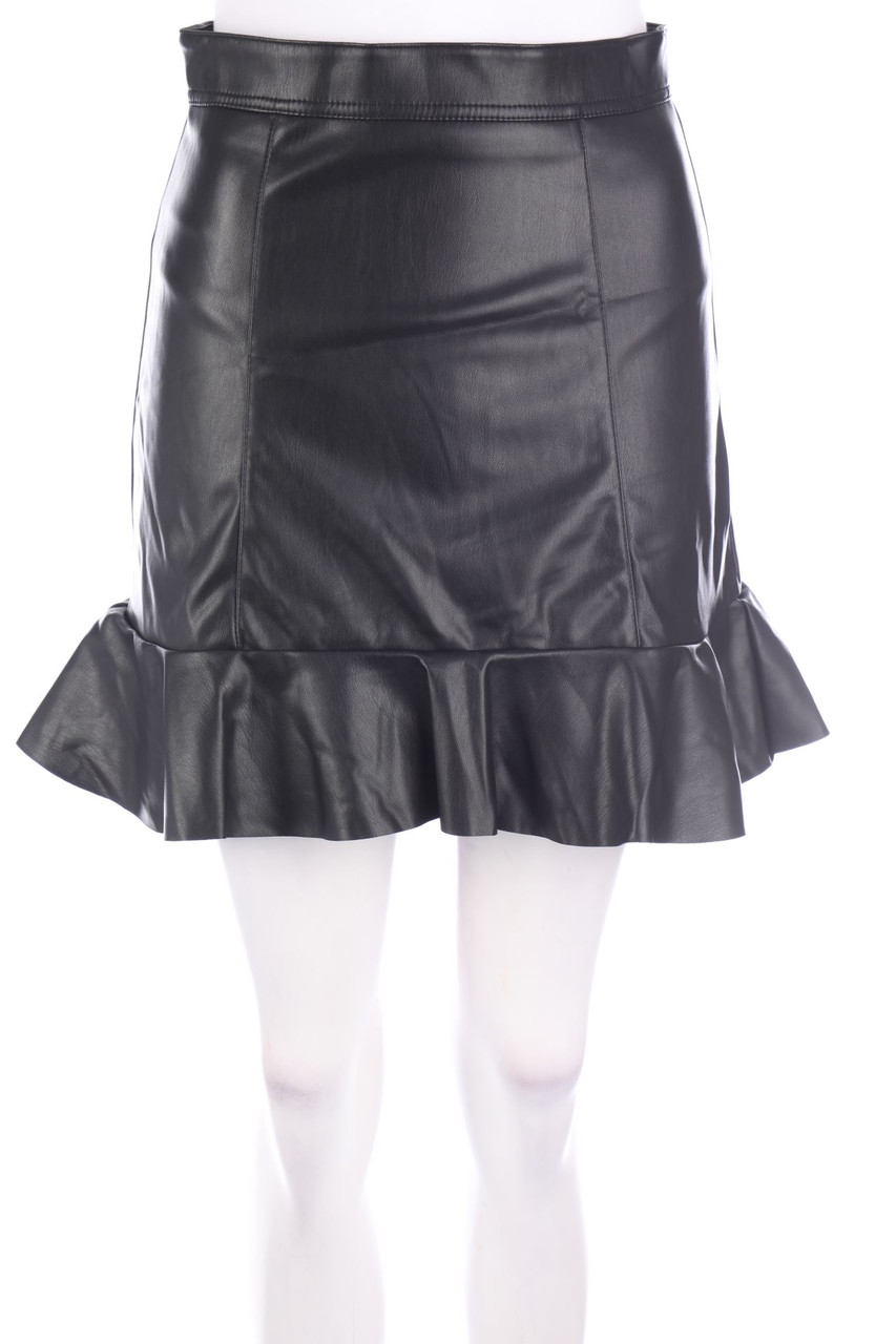 H&M - Faux Leather-Mini-Rock - S