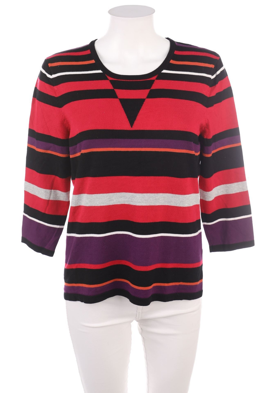 GERRY WEBER - Strick-Pullover mit Streifen - D 40