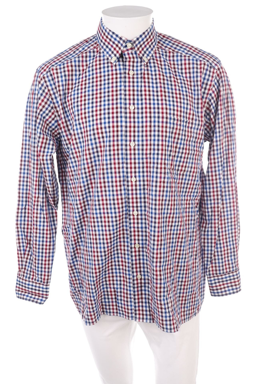 ROYAL CLASS - kariertes Button-down-Hemd aus Baumwolle - M