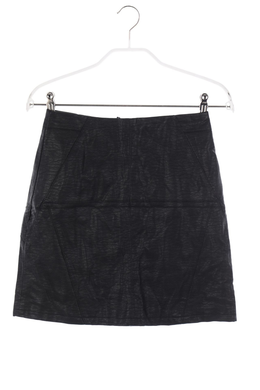 H&M - Faux Leather-Mini-Rock - XS