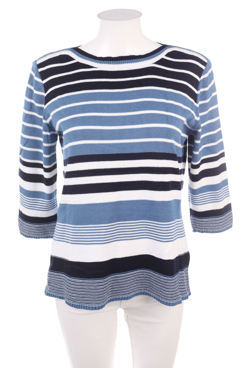 Ohne Label - Strick-Pullover mit Streifen - L