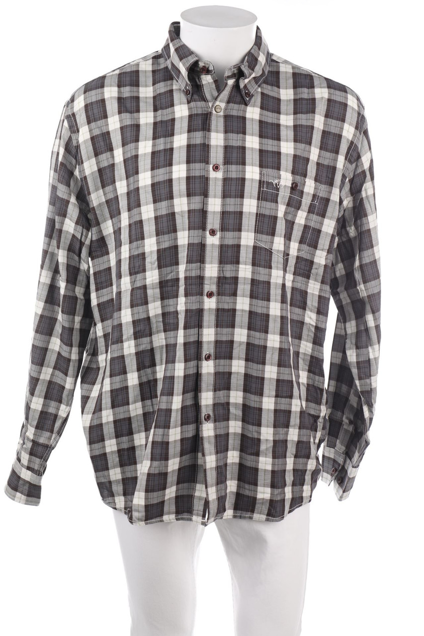 SECONDHAND - kariertes Button-down-Hemd - L