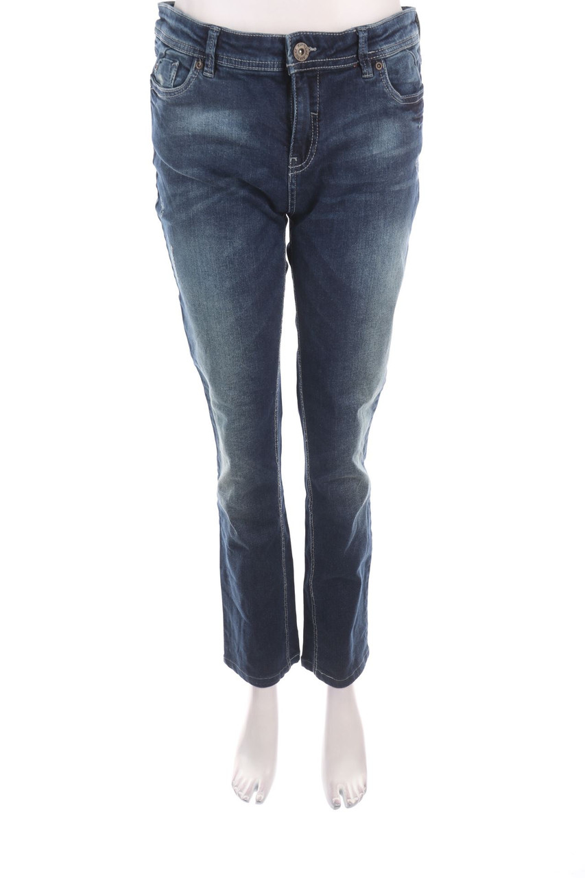 JEAN PASCALE - Used Look Straight Cut Jeans - L