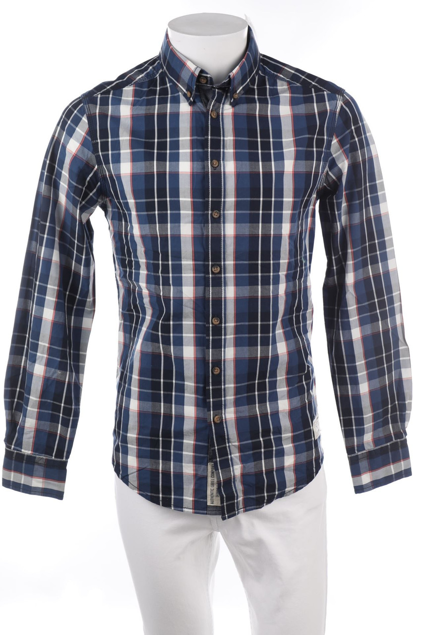 BASEFIELD - kariertes Button-down-Hemd - S