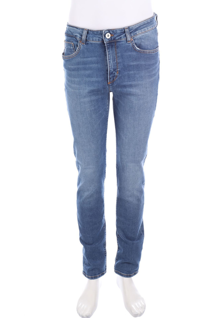 MUSTANG - Used Look Slim-Jeans mit Logo-Badge - W32