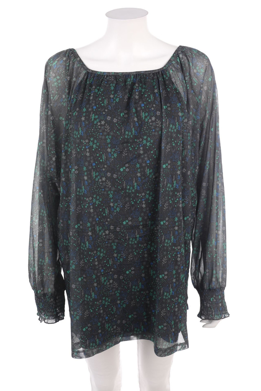 Ohne Label - Bluse mit Blumen-Print - D 50