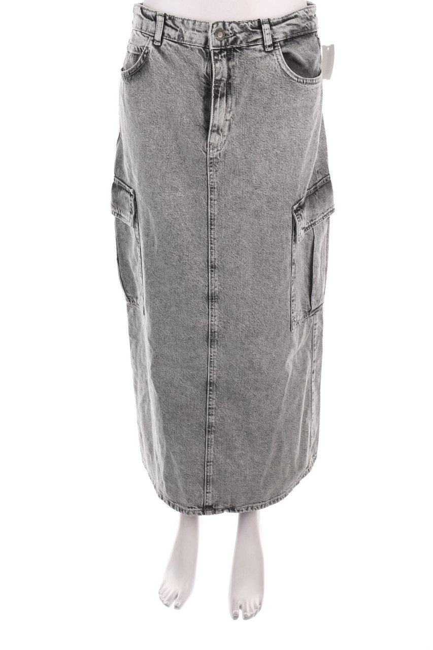 Stradivarius - Midi-Jeansrock - L