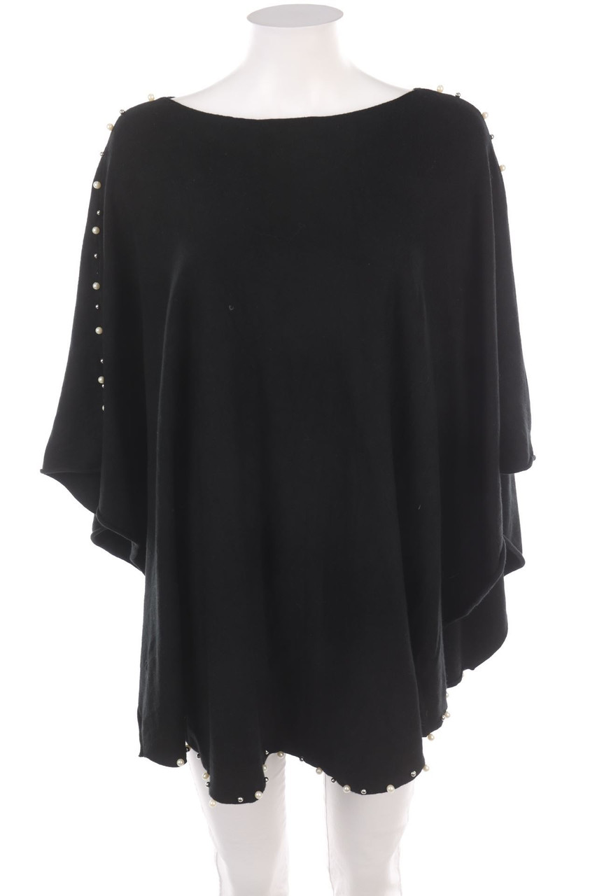 Ohne Label - Poncho mit Perlen - ONE SIZE