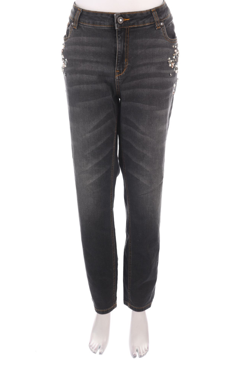 BODYFLIRT - Used Look Straight Cut Jeans - 3XL