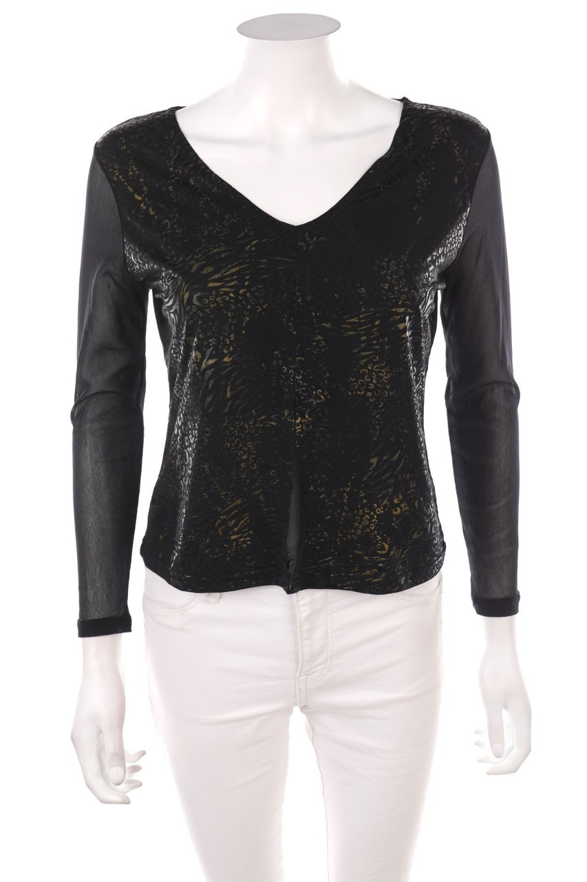 Ohne Label - Longsleeve-Shirt mit Animal-Print - M