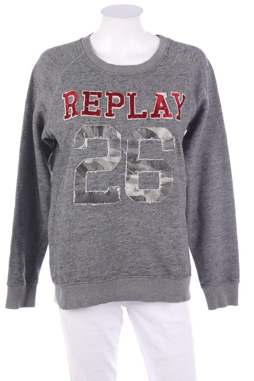 REPLAY - Sweatshirt mit Logo-Patch - D 42