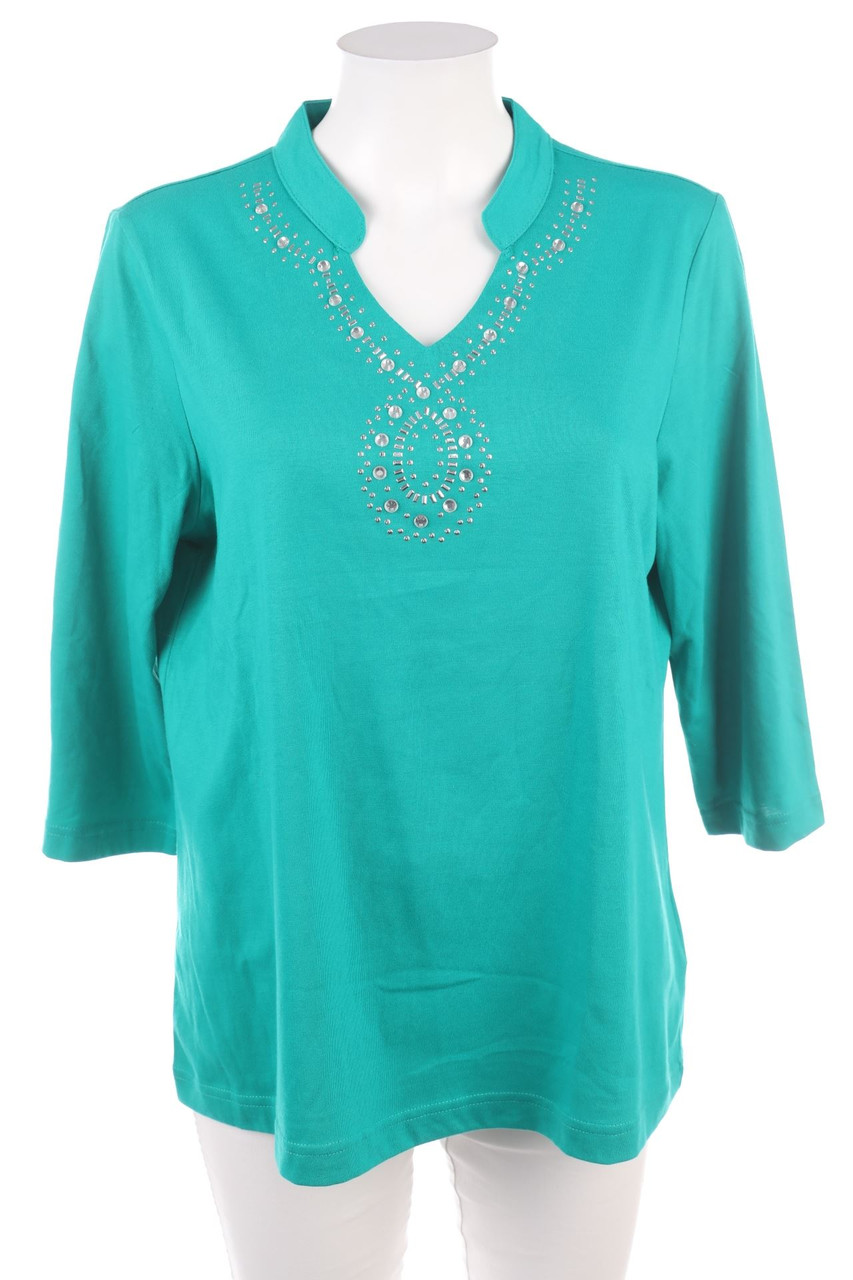 Paola! - 3/4-Arm-Shirt mit Strass-Steinen - XL