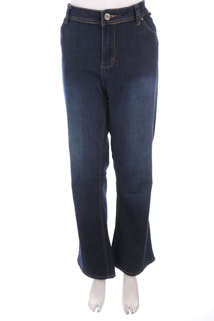 Janina - Dark Denim Bootcut-Jeans - 3XL