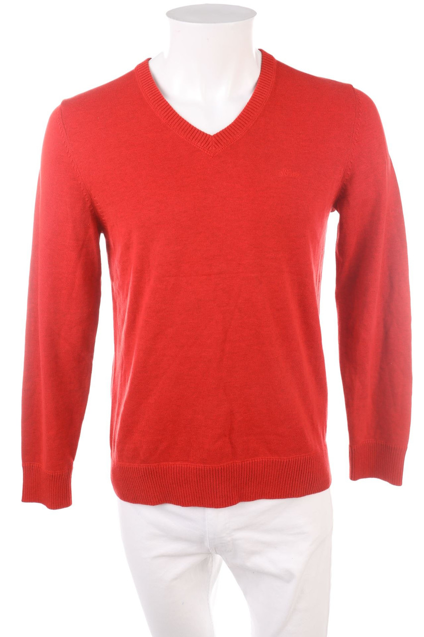 s.Oliver - Baumwoll-Strick-Pullover mit V-Neck - S