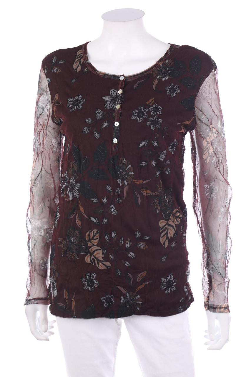 G.RICCERI - Longsleeve-Shirt mit floralem Muster - D 42