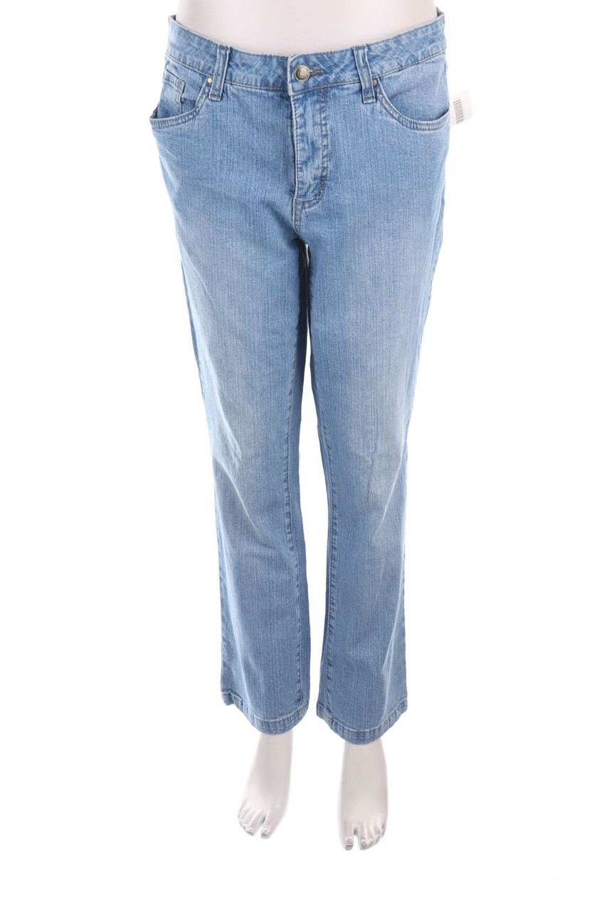 COLLECTION L. - Used Look Straight Cut Jeans - D 42