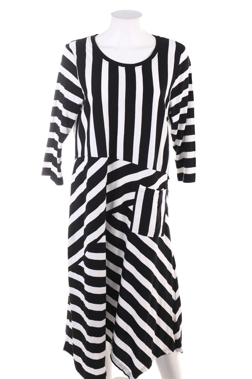 Ohne Label - Midikleid mit Streifen - XL