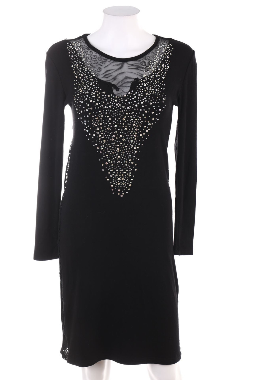 Ohne Label - Midikleid mit Strass-Steinen - M