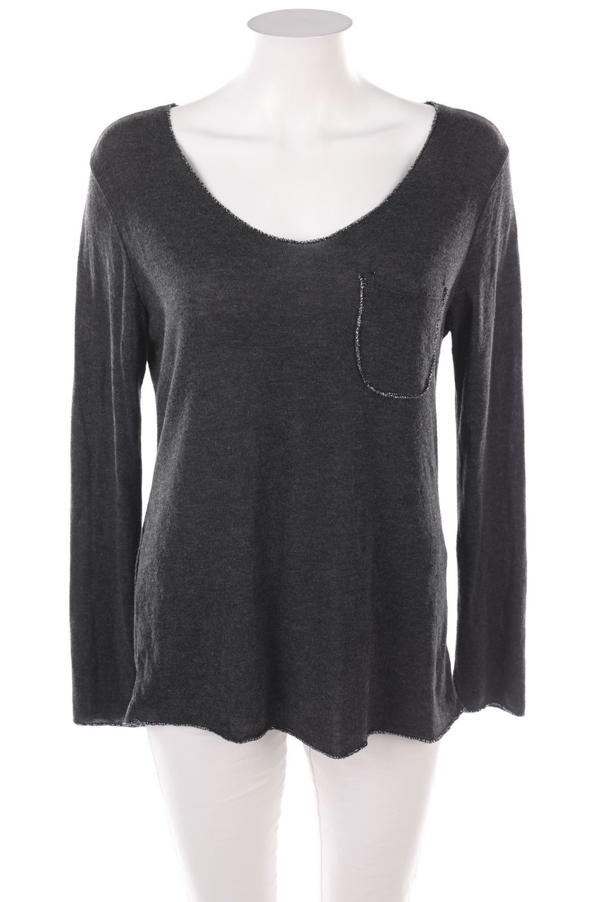 Ohne Label - Longsleeve-Shirt mit Glitzer - L