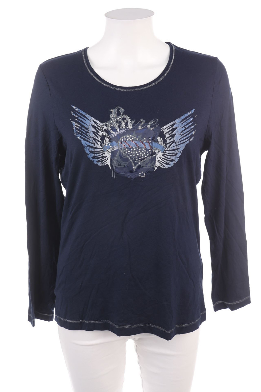 BONITA - Longsleeve-Shirt mit Strass-Steinen - M