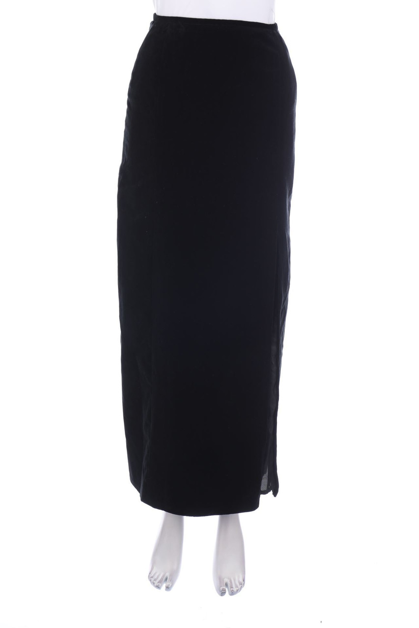 Ohne Label - Samt-Maxi-Rock - S