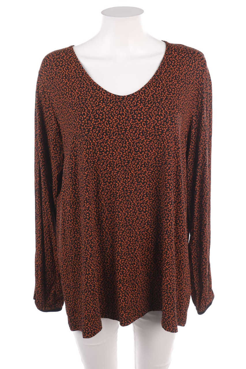 G!na - Longsleeve-Shirt mit Animal-Print - XL