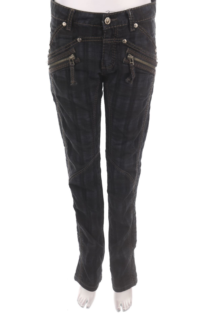 KOSMO LUPO - Y2K-Straight Cut Jeans mit Tartan-Muster - W30