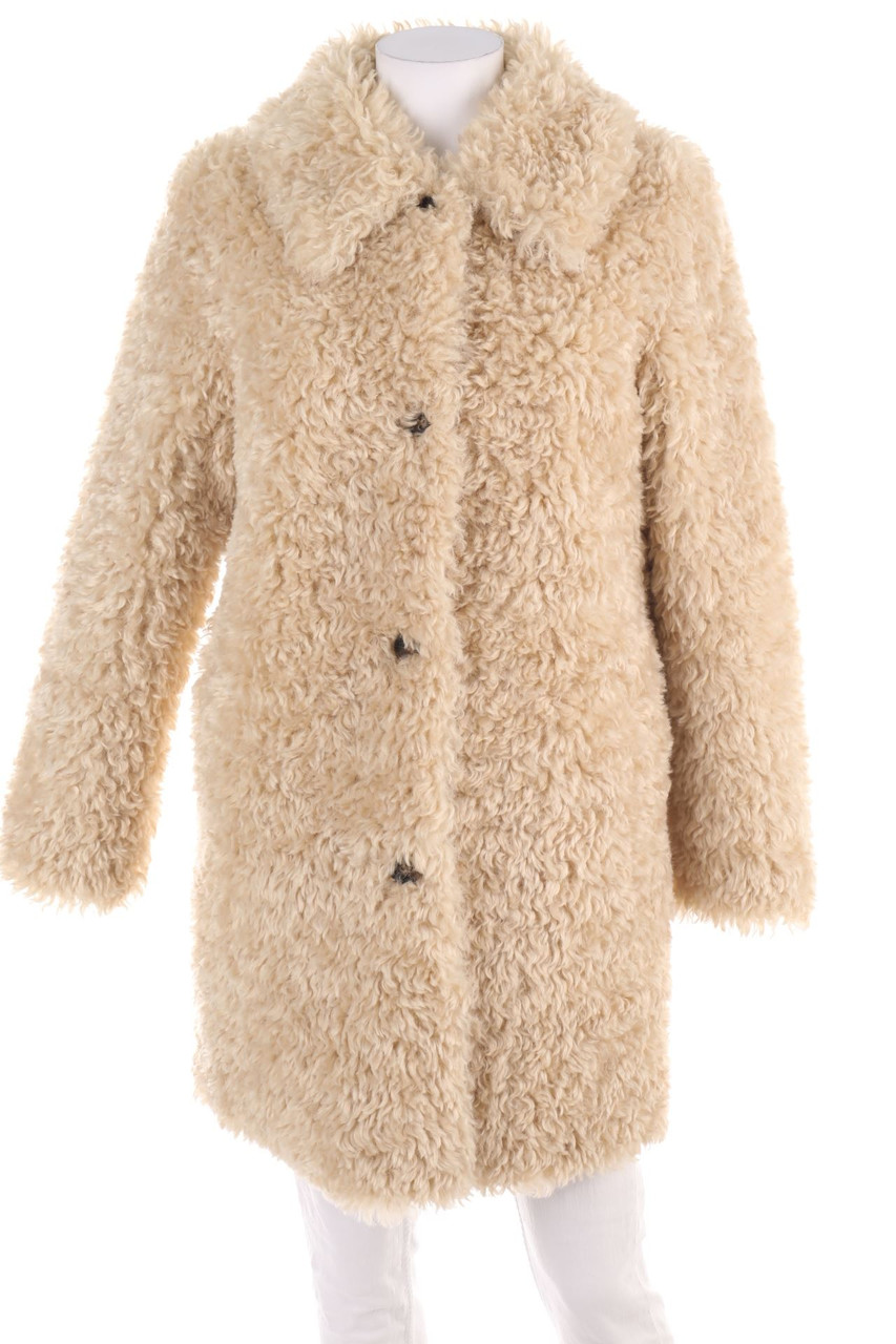 ZARA - Fake Fur-Mantel - S