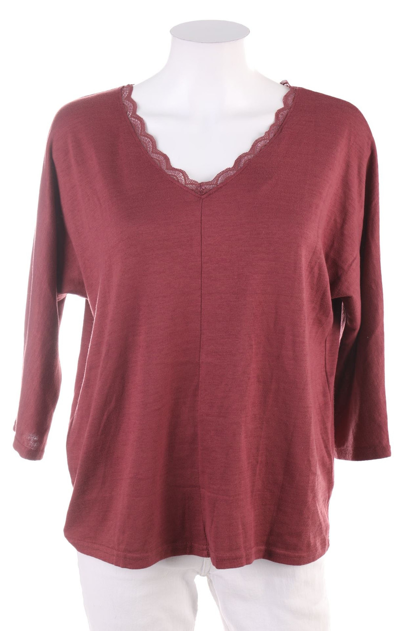 LASCANA - Batwing-Shirt mit Spitze - L
