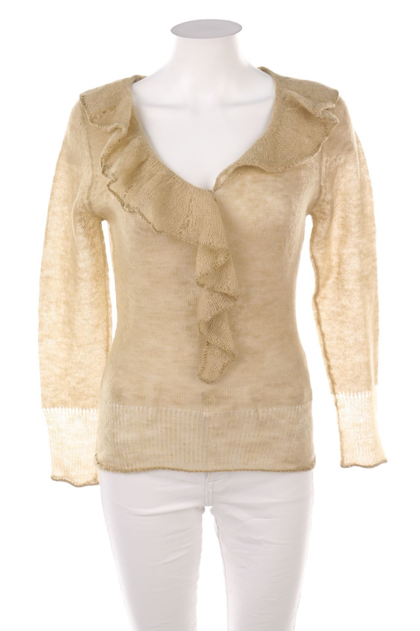 SISLEY - Strick-Pullover mit Volants - M