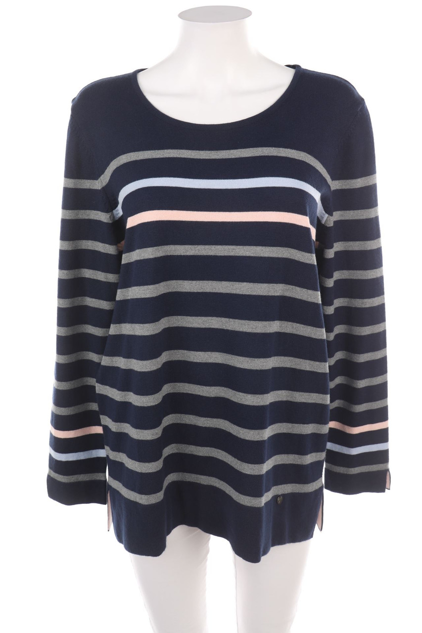 Ohne Label - Strick-Pullover mit Streifen - D 46