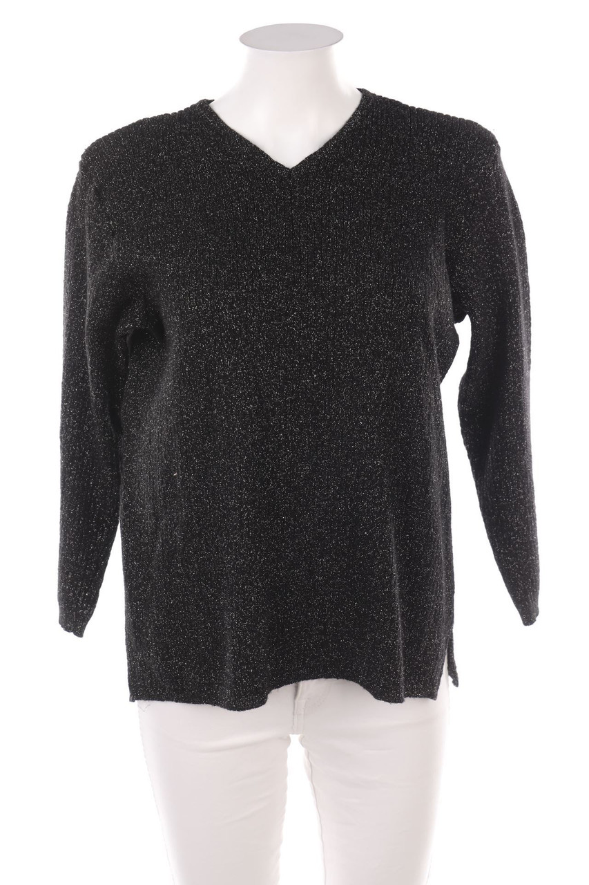 VINTAGE - Glitzer-Strick-Pullover - D 48