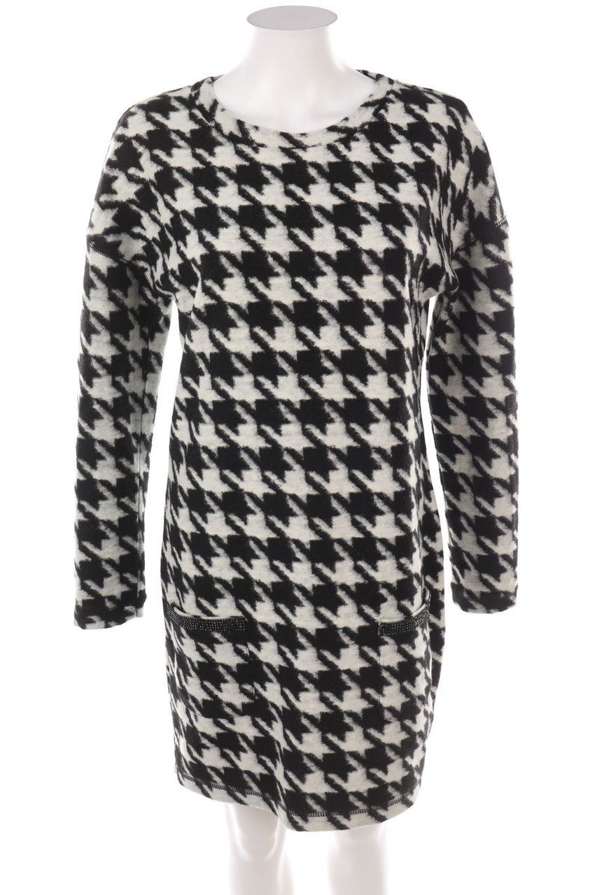 rich & royal - Shift-Kleid aus Woll-Mix mit Strass-Steinen - S