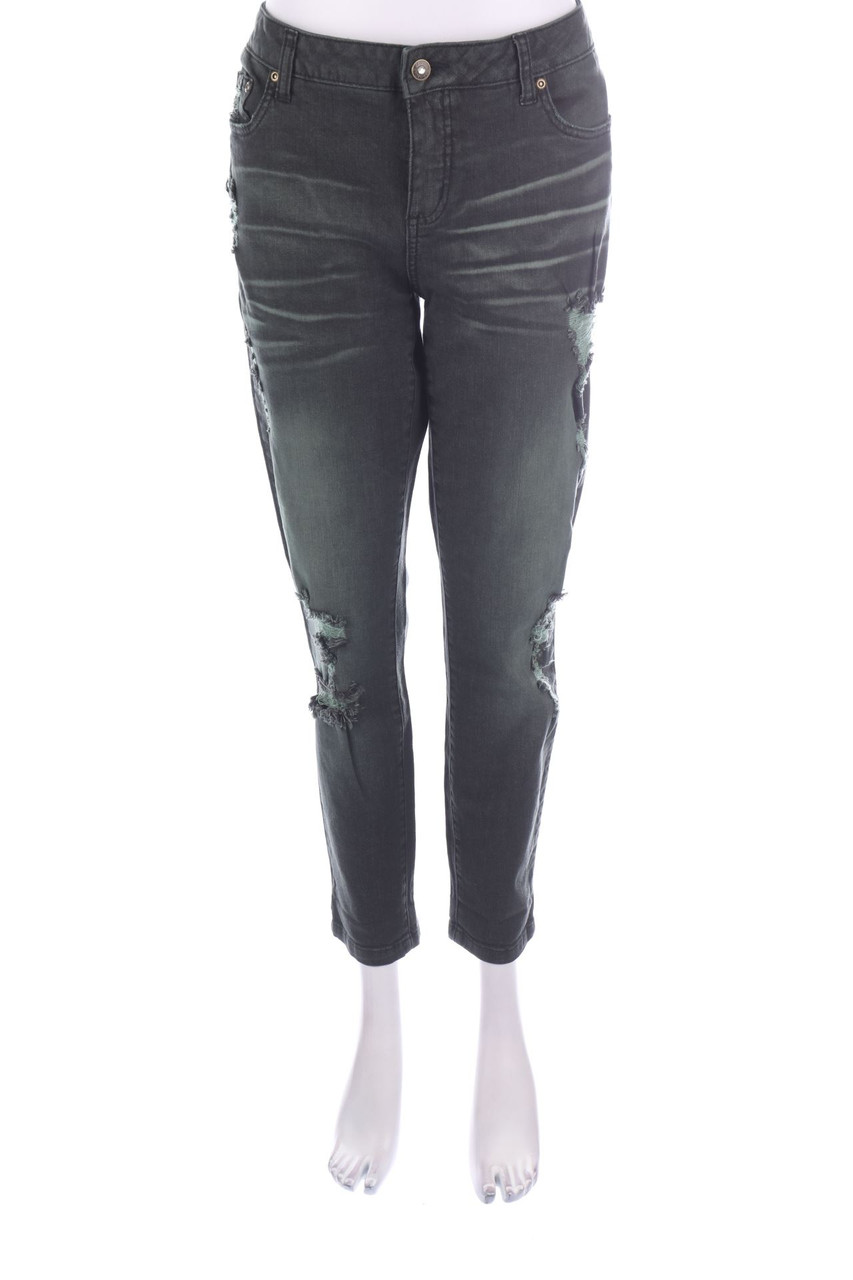 RAINBOW - Used Look Skinny-Jeans - 2XL