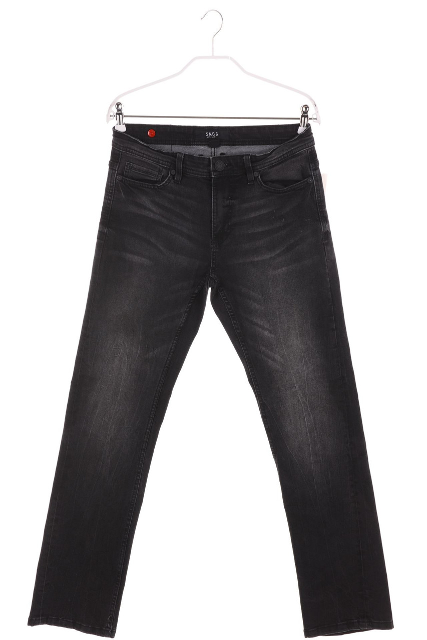 SMOG - Used Look Straight Cut Jeans - XS