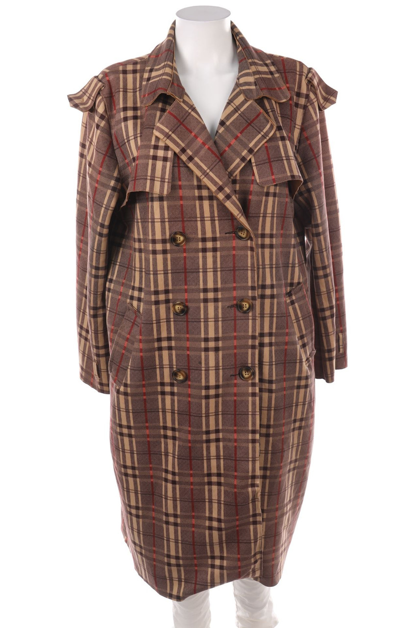 SECONDHAND - Karo-Trenchcoat - L