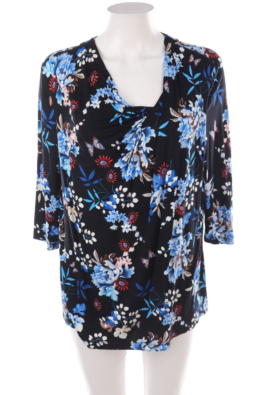 TAIFUN - 3/4-Arm-Shirt mit Blumen-Print - XL