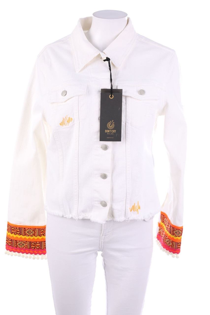 DON´T CRY - Jeans-Jacke mit Ethno-Print - L