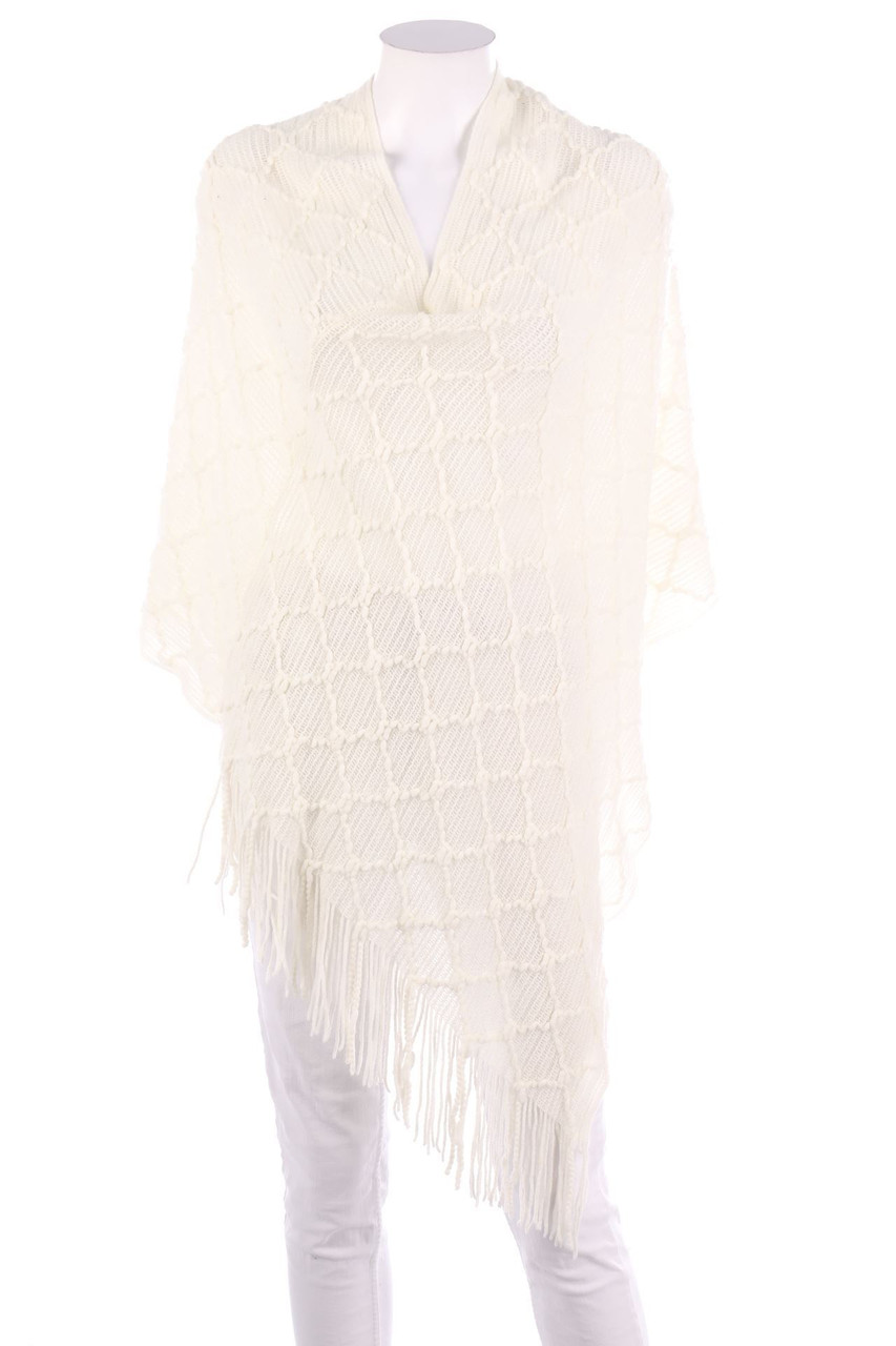 Ohne Label - Poncho mit Fransen - ONE SIZE