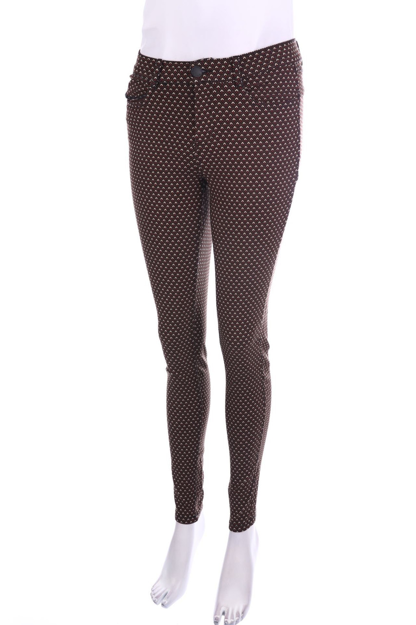 Ohne Label - Skinny Jeggings mit geometrischem Muster - D 38-40