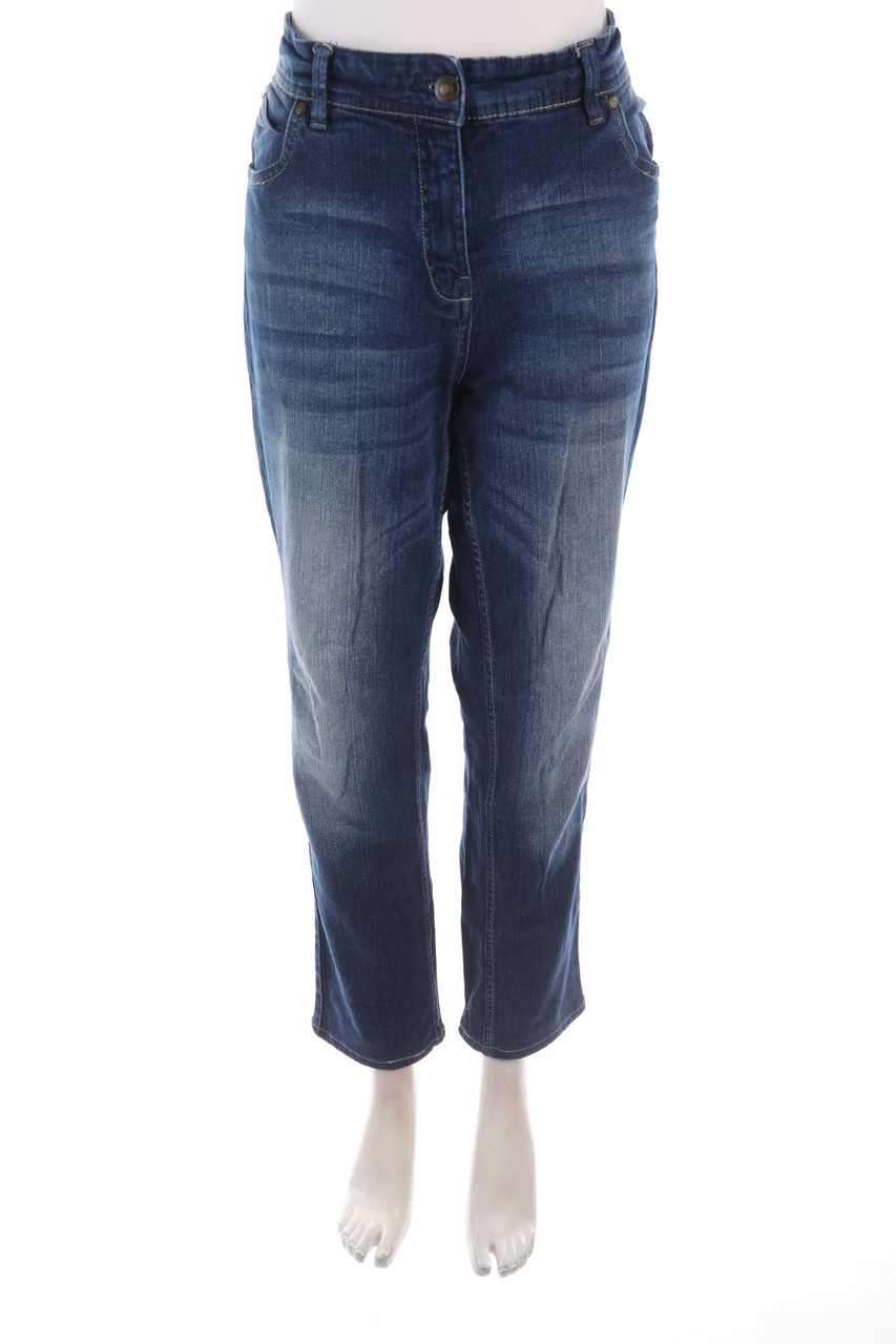 GIADA - Used Look Straight Cut Jeans - 3XL